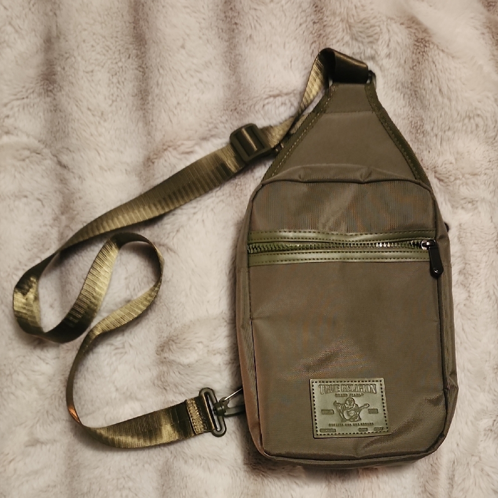 Nwot True Religion Green Belt Bag with Sleek Design Crossbody